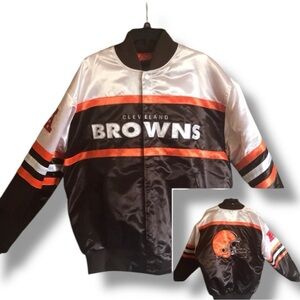 Vintage NFL Cleveland Browns Stadium Jacket NWOT Throwback Football Double sided